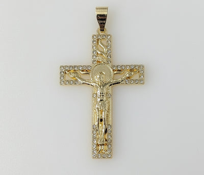 Golden Plated Crucifix Jesus Christ Pendant Catholic Gift