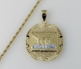 Plated The Last Supper 3mm Rope/Braided Chain Necklace