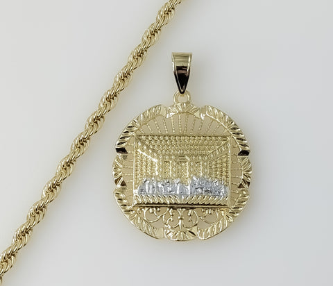 Plated The Last Supper 4mm Rope/Braided Chain Necklace