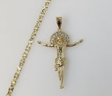 Plated Cross 4mm Star Chain Necklace