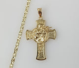 Plated Cross 4mm Star Chain Necklace