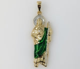 Plated Large Multicolor Saint Jude Thaddaeus Pendant