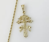 Plated Holy Cross of Caravaca 3mm Rope/Braided Chain Necklace