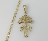 Plated Holy Cross of Caravaca 4mm Star Chain Necklace