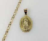 Plated Virgin Mary 4mm Star Chain Necklace