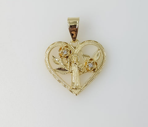 Plated Heart Saint Benedict Pendant