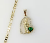 Plated Dainty Saint Jude 3mm Figaro Chain Necklace
