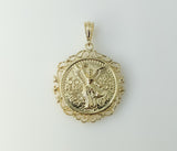 Plated Large Mexican Centenario Double Sided Pendant