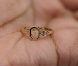 Plated Adjustable Initial Letter "O" Ring