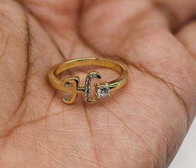 Plated Adjustable Initial Letter 