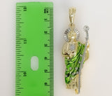 Plated Multicolor Saint Jude Thaddaeus Pendant