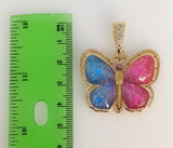 Plated Butterfly Pendant