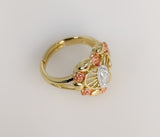 Plated Tri-Color Adjustable Virgin Mary Ring