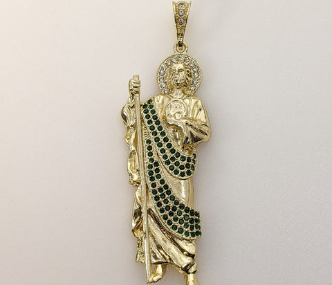 Plated X-Large Saint Jude Thaddaeus Pendant