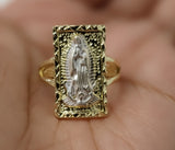 Plated Multicolor Virgin Mary Adjustable Ring