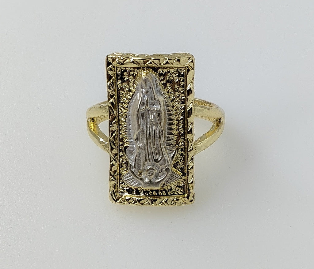 Plated Multicolor Virgin Mary Adjustable Ring