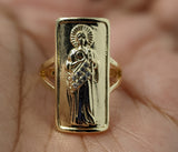 Plated Adjustable Saint Jude Ring