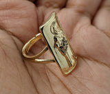Plated Adjustable Saint Jude Ring