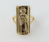 Plated Adjustable Saint Jude Ring