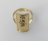 Plated Adjustable Saint Jude Ring