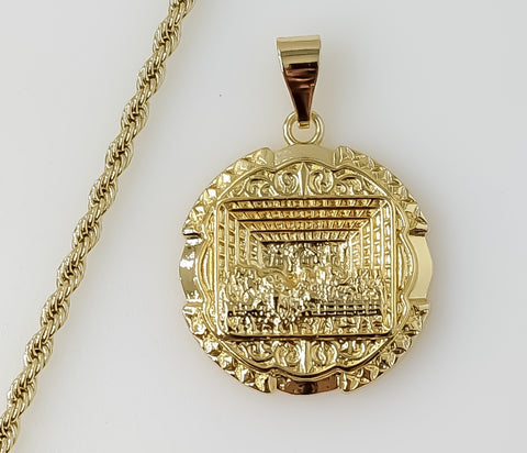 Plated The Last Supper 3mm Rope/Braided Chain Necklace