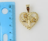 Plated Heart Saint Benedict Pendant
