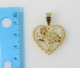 Plated Heart Saint Jude Thaddaeus Pendant