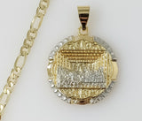 Plated Multicolor The Last Supper 4mm Figaro Chain Necklace