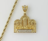 Plated The Last Supper 4mm Rope/Braided Chain Necklace