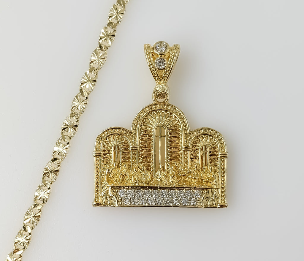 Plated The Last Supper 4mm Star Chain Necklace
