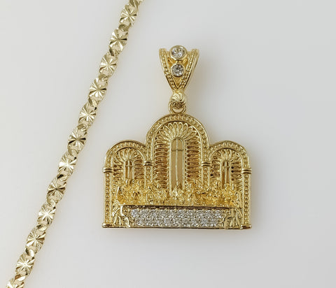 Plated The Last Supper 4mm Star Chain Necklace
