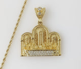 Plated The Last Supper 2mm Rope/Braided Chain Necklace