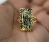Plated Adjustable Saint Jude Ring