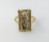 Plated Adjustable Saint Jude Ring