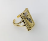 Plated Adjustable Saint Jude Ring