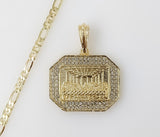 Plated Blinged The Last Supper 4mm Figaro Chain Necklace