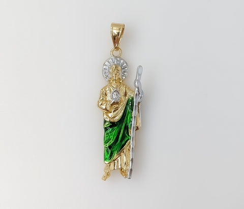 Plated Medium Multicolor Saint Jude Thaddaeus Pendant