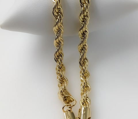 Plated 6mm Rope Braided Chain