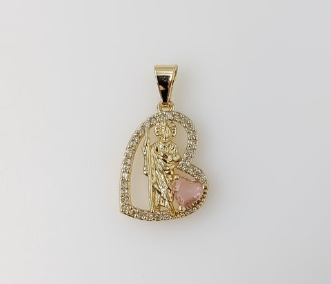Plated Dainty Saint Jude Thaddaeus Pendant