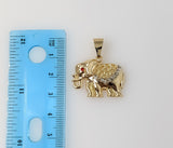 Plated Elephant Pendant