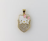 Plated Multicolor Dainty Hello Kitty Pendant