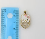 Plated Multicolor Dainty Hello Kitty Pendant