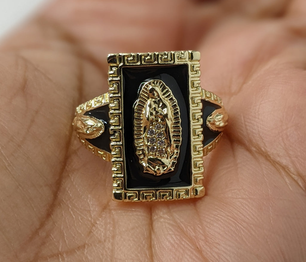 Plated Multicolor Virgin Mary Adjustable Men Ring