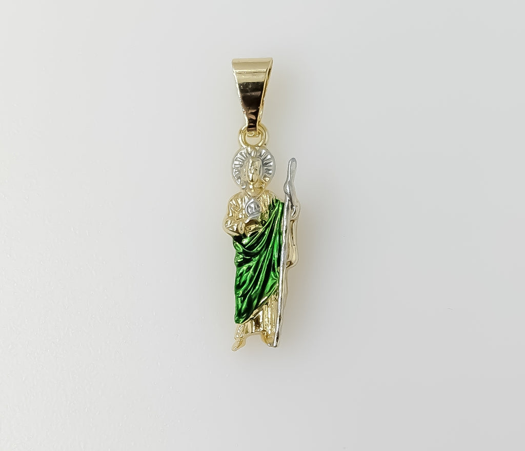 Plated Dainty Multicolor Saint Jude Thaddaeus Pendant