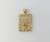 Plated Small Tri-Color Archangel Saint Michael Pendant