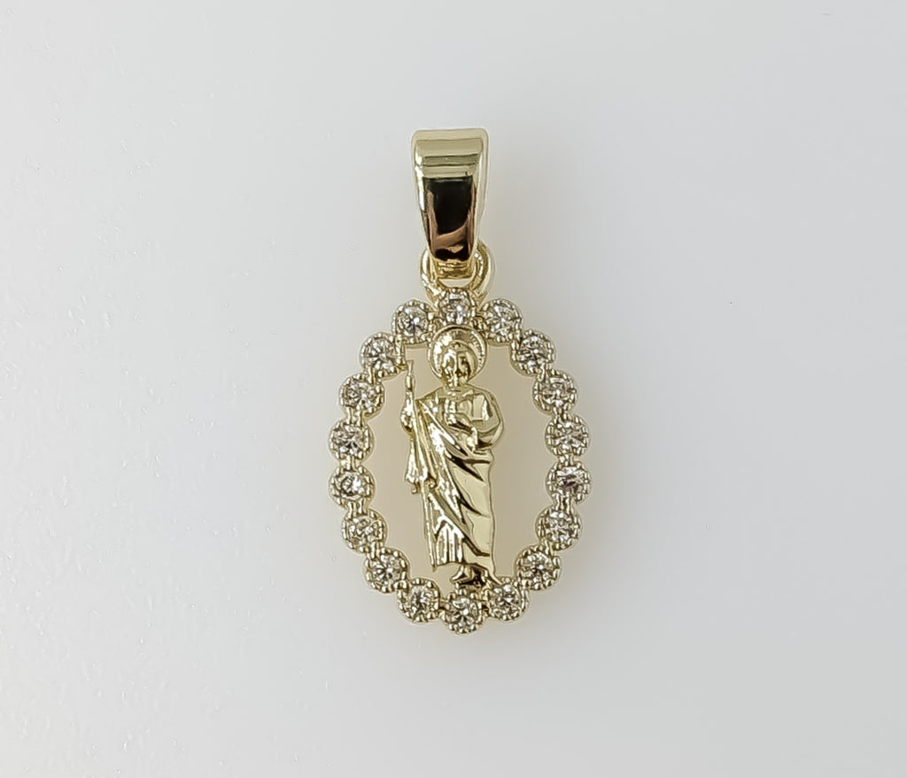 Plated Dainty Saint Jude Thaddaeus Pendant