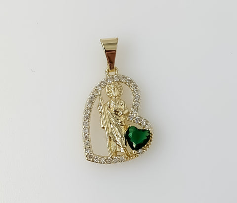 Plated Dainty Saint Jude Thaddaeus Pendant