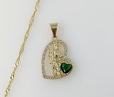 Plated Dainty Saint Jude 14K Twist Chain Necklace