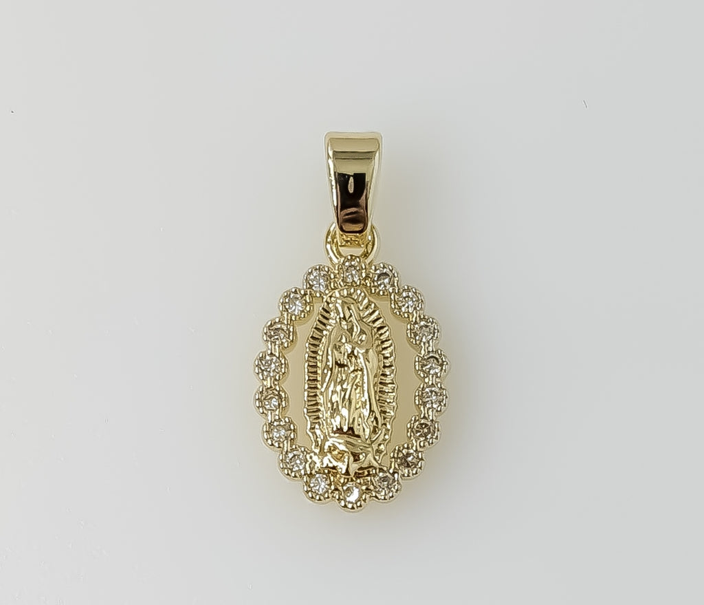 Plated Dainty Virgin Mary Pendant