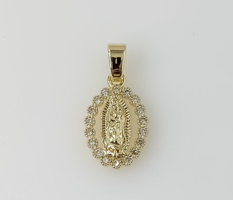 Plated Dainty Virgin Mary Pendant